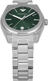 Buy Shop Emporio Armani Frederico Analog Green Dial Silver Steel Strap Watch for Men - AR11621 USA Online