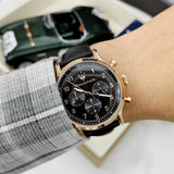 Buy Shop Maserati Epoca Limited Edition Chronograph Black Dial Black Leather Strap Watch for Men - R8871618015 USA Online