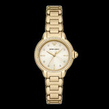 Buy Shop Emporio Armani Mia Crystals Gold Dial Gold Steel Strap Watch for Women - AR11609 USA Online