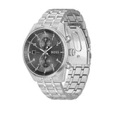 Buy Shop Hugo Boss Skytraveller Chronograph Grey Dial Silver Steel Strap Watch for Men - 1514151 USA Online