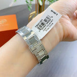 Buy Shop Tory Burch Collins White Dial Silver Steel Strap Watch for Women - TBW1301 USA Online