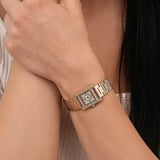Buy Shop Emporio Armani Genni Crystals Gold Dial Gold Steel Strap Watch for Women - AR11663 USA Online