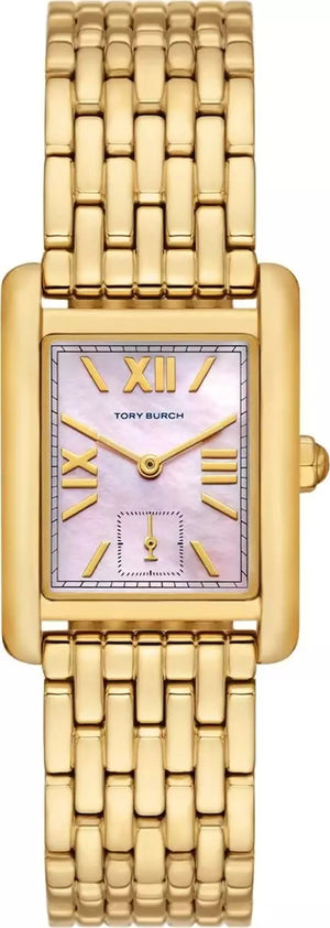 Buy Shop Tory Burch Eleanor Mother of Pearl Pink Dial Gold Steel Strap Watch for Women - TBW1077 USA Online