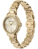 Buy Shop Emporio Armani Mia Crystals Gold Dial Gold Steel Strap Watch for Women - AR11609 USA Online