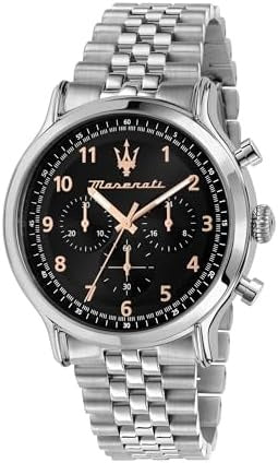 Buy Shop Maserati Epoca Chronograph Limited Edition Black Dial Silver Steel Strap Watch for Men - R8873618029 USA Online