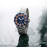 Buy Shop Emporio Armani Sea Explorer Blue Dial Silver Steel Strap Watch for Men - AR60090 USA Online