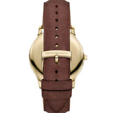 Buy Shop Emporio Armani Minimalist Quartz Gold Dial Brown Leather Strap Watch for Men - AR11610 USA Online