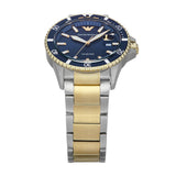 Buy Shop Emporio Armani World Explorer Blue Dial Two Tone Steel Strap Watch for Men - AR11682 USA Online