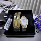 Buy Shop Just Cavalli Classico Lungo White Dial Gold Steel Strap Watch for Women - JC1L248M0025 USA Online