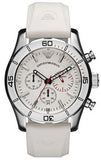 Buy Shop Emporio Armani Sportivo Chronograph White Dial White Rubber Strap Watch for Men - AR5947 USA Online