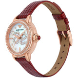 Buy Shop Emporio Armani Mia Mother of Pearl Dial Red Leather Strap Watch for Women - AR11646 USA Online
