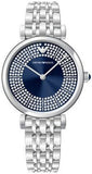 Buy Shop Emporio Armani Gianni T-Bar Blue Dial Silver Steel Strap Watch for Women - AR11627 USA Online