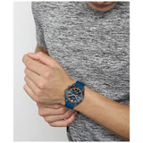 Buy Shop Hugo Boss Runner Chronograph Blue Dial Blue Silicone Strap Watch for Men - 1514142 USA Online
