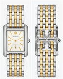 Buy Shop Tory Burch Eleanor White Dial Two Tone Steel Strap Watch for Women - TBW1070 USA Online