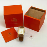 Buy Shop Tory Burch Robinson White Dial Brown Leather Strap Watch for Women - TBW1503 USA Online