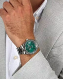 Buy Shop Maserati Competizione Green Dial Silver Steel Strap Watch for Men - R8853100043 USA Online