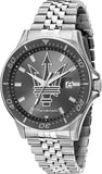 Buy Shop Maserati SFIDA Chronograph Grey Dial Silver Steel Strap Watch for Men - R8853140010 USA Online