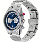 Buy Shop Emporio Armani Racer Chronograph Blue Dial Silver Steel Strap Watch for Men - AR11676 USA Online