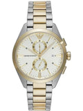 Buy Shop Emporio Armani Elegant Chronograph Cream Dial Two Tone Steel Strap Watch for Men - AR11605 USA Online