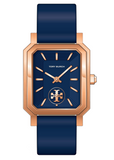 Buy Shop Tory Burch Robinson Quartz Blue Dial Blue Leather Strap Watch for Women - TBW1511 USA Online