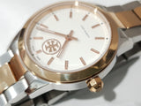 Buy Shop Tory Burch Collins White Dial Two Tone Steel Strap Watch for Women - TBW1305 USA Online