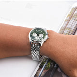 Buy Shop Emporio Armani Antonio Chronograph Green Dial Silver Steel Strap Watch for Men - AR11581 USA Online