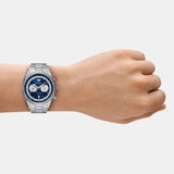 Buy Shop Emporio Armani Racer Chronograph Blue Dial Silver Steel Strap Watch for Men - AR11676 USA Online