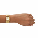 Buy Shop Tory Burch Eleanor White Dial Gold Steel Strap Watch for Women - TBW1060 USA Online