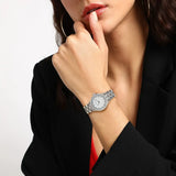 Buy Shop Emporio Armani Alpha Mother of Pearl Dial Silver Steel Strap Watch for Women - AR1803 USA Online