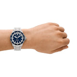Buy Shop Emporio Armani cBlue Dial Silver Steel Strap Watch for Men - AR60079 USA Online