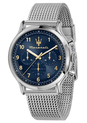 Buy Shop Maserati Epoca Limited Edition Chronograph Blue Dial Silver Mesh Strap Watch for Men - R8873618022 USA Online