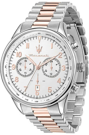Buy Shop Maserati Tradizione Chronograph White Dial Two Tone Steel Strap Watch for Men - R8873646002 USA Online