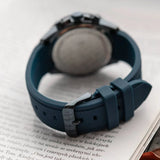 Buy Shop Hugo Boss Runner Chronograph Blue Dial Blue Silicone Strap Watch for Men - 1514142 USA Online