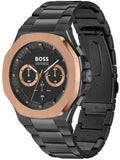 Buy Shop Hugo Boss Taper Chronograph Black Dial Black Steel Strap Watch for Men - 1514090 USA Online
