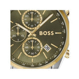 Buy Shop Hugo Boss Grand Prix Chronograph Grey Dial Two Tone Steel Strap Watch for Men - 1514252 USA Online