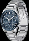 Buy Shop Hugo Boss Strike Chronograph Blue Dial Silver Steel Strap Watch for Men - 1514240 USA Online