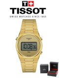 Buy Shop Tissot PRX Digital Quartz Gold Dial Gold Steel Strap Watch for Men - T137.463.33.020.00 USA Online