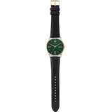 Buy Shop Emporio Armani Minimalist Green Dial Black Leather Strap Watch for Men - AR11601 USA Online