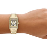 Buy Shop Emporio Armani Genni Crystals Gold Dial Gold Steel Strap Watch for Women - AR11663 USA Online