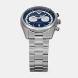 Buy Shop Emporio Armani Racer Chronograph Blue Dial Silver Steel Strap Watch for Men - AR11676 USA Online