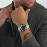 Buy Shop Emporio Armani Sea Explorer Green Dial Silver Steel Strap Watch for Men - AR60080 USA Online