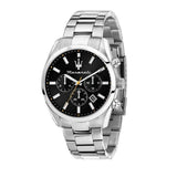Buy Shop Maserati Attrazione Chronograph Black Dial Silver Steel Strap Watch for Men - R8853151010 USA Online
