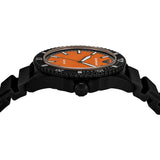 Buy Shop Emporio Armani World Explorer Orange Dial Black Silicone Strap Watch for Men - AR11684 USA Online