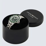 Buy Shop Emporio Armani Sea Explorer Green Dial Silver Steel Strap Watch for Men - AR60088 USA Online