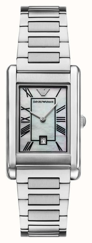 Buy Shop Emporio Armani Gino Mother of Pearl Dial Silver Steel Strap Watch for Men - AR11664 USA Online