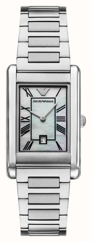 Buy Shop Emporio Armani Gino Mother of Pearl Dial Silver Steel Strap Watch for Men - AR11664 USA Online