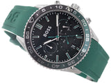 Buy Shop Hugo Boss Runner Chronograph Black Dial Green Silicone Strap Watch for Men - 1514246 USA Online