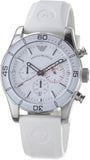 Buy Shop Emporio Armani Sportivo Chronograph White Dial White Rubber Strap Watch for Men - AR5947 USA Online