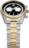 Buy Shop Emporio Armani Racer Chronograph Black Dial Two Tone Steel Strap Watch for Men - AR11678 USA Online