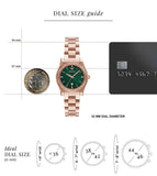 Buy Shop Emporio Armani Federica Analog Green Dial Rose Gold Steel Strap Watch for Women - AR11639 USA Online